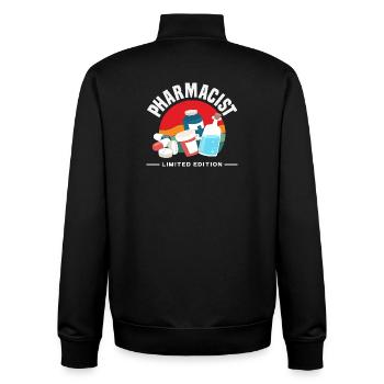 Pharmacist Retro Pharmacy Technician - Unisex Organic Zip Sweatshirt by Stanley/Stella - black - Back - AI Model Male 185 light (185cm)