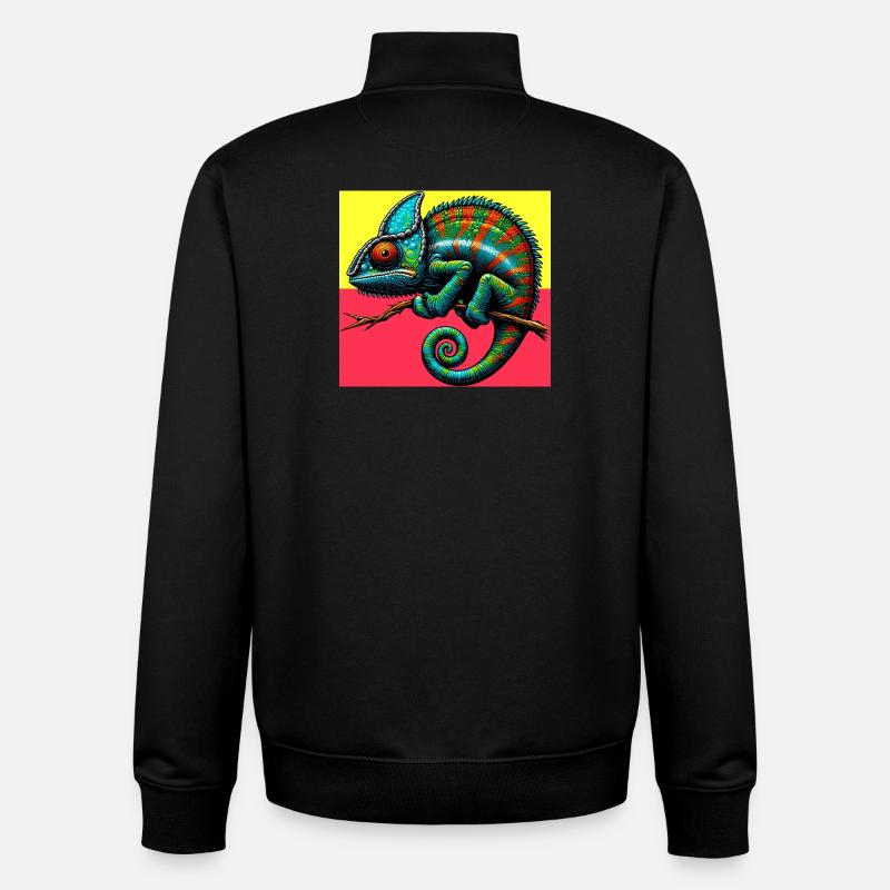 chameleon - Unisex Organic Zip Sweatshirt by Stanley/Stella - black