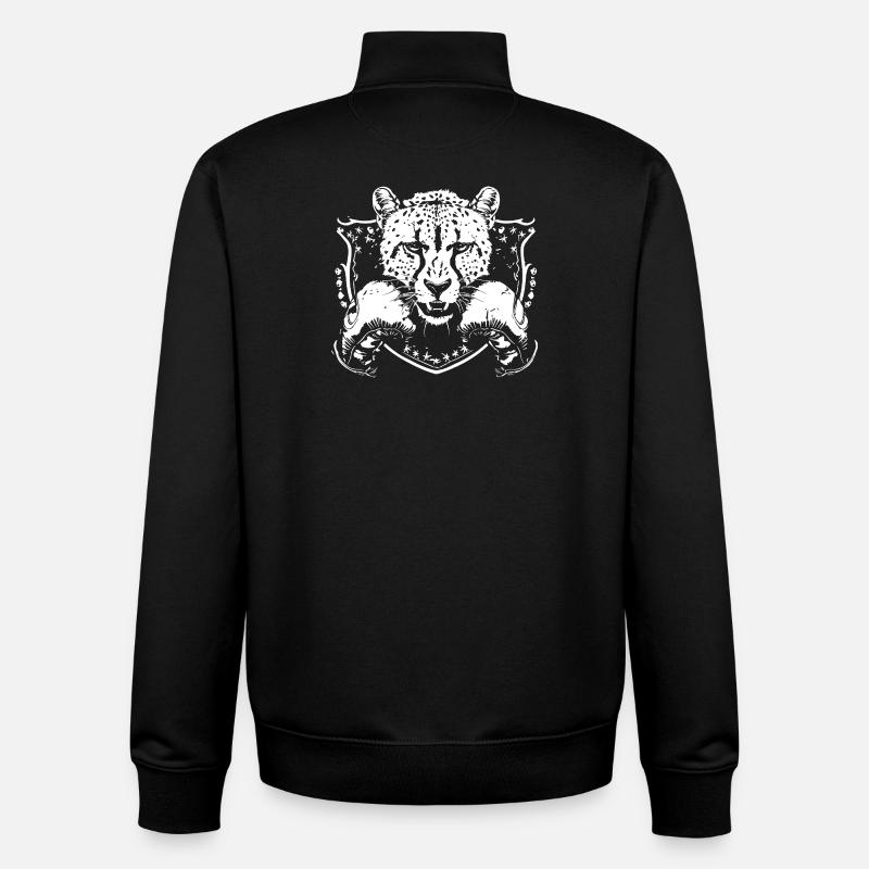 Boxe Guépard MMA - Sweat zippé unisexe en coton bio Stanley/Stella - noir