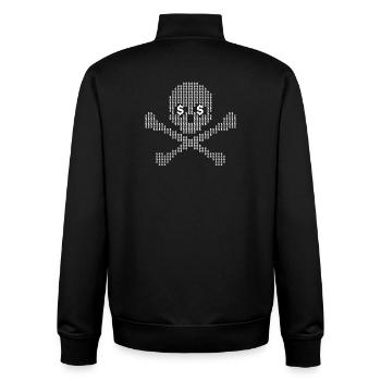 Dollar Schädel gekreuzte Knochen - Unisex Organic Zip Sweatshirt von Stanley/Stella - Schwarz - Hinten - AI Model Male 185 light (185cm)