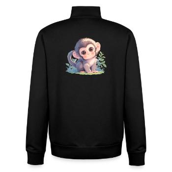 Macaque Macaque - Unisex Organic Zip Sweatshirt by Stanley/Stella - black - Back - AI Model Male 185 light (185cm)