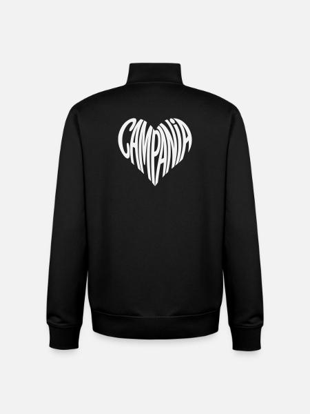 Campania Herz Typografie - Unisex Organic Zip Sweatshirt von Stanley/Stella - Schwarz