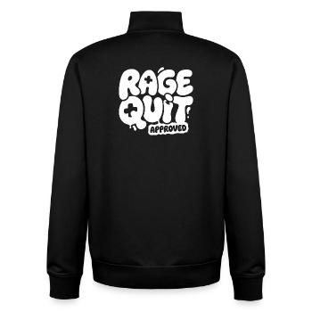 Rage Quit Genehmigt Gaming-Design - Unisex Organic Zip Sweatshirt von Stanley/Stella - Schwarz - Hinten - AI Model Male 185 light (185cm)