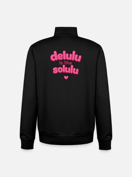 Delulu Pink Bubble Text - Unisex Organic Zip Sweatshirt von Stanley/Stella - Schwarz