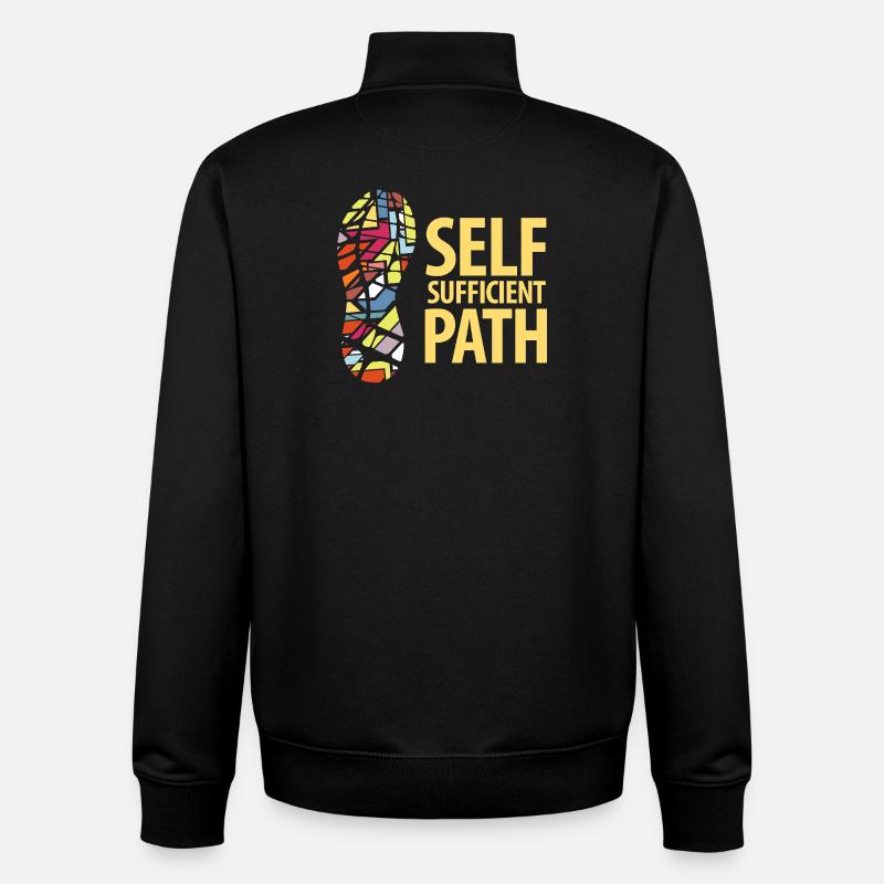  Self Sufficient Path - Unisex Organic Zip Sweatshirt by Stanley/Stella - black