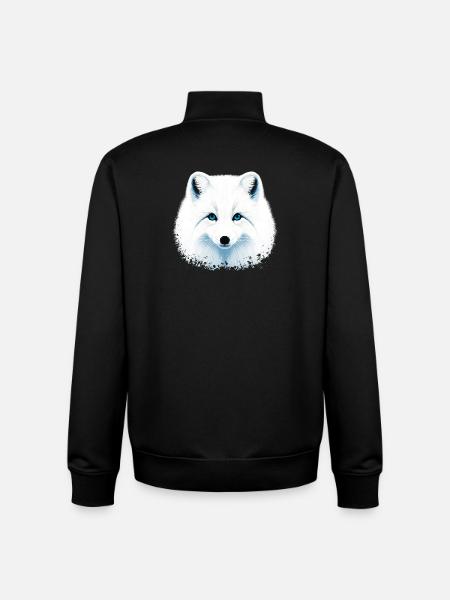 Arctic fox - Unisex Organic Zip Sweatshirt by Stanley/Stella - black