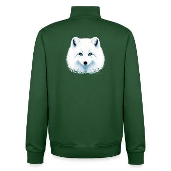 Renard polaire - Sweat zippé unisexe en coton bio Stanley/Stella - vert bouteille - Dos - AI Model Male 185 dark (185cm)