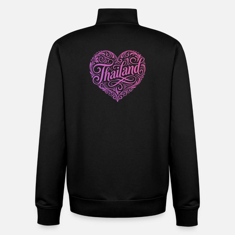 Thailand Heart Holidays - Unisex Organic Zip Sweatshirt by Stanley/Stella - black
