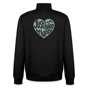 Wander-Design - Just hike be happy Herz - Unisex Organic Zip Sweatshirt von Stanley/Stella - Schwarz - Hinten - AI Model Male 185 light (185cm)