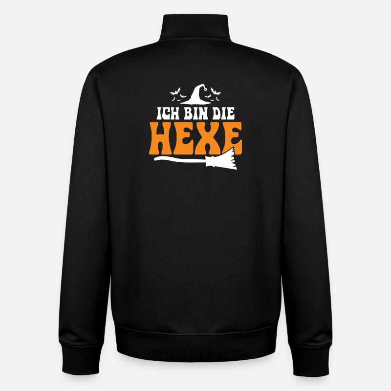 Je suis la sorcière - Sweat zippé unisexe en coton bio Stanley/Stella - noir