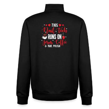 Nail Designer Nail Designer Cosmetics Nail Salon - Unisex Organic Zip Sweatshirt by Stanley/Stella - black - Back - AI Model Male 185 light (185cm)