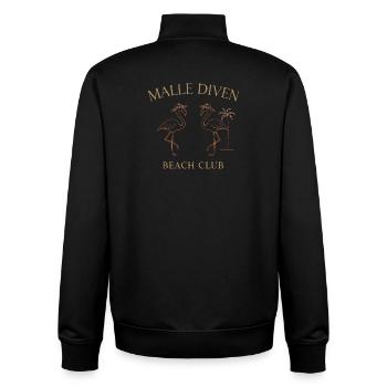 Malle Diven Beach Club Flamingo Mallorca Party  - Unisex Organic Zip Sweatshirt von Stanley/Stella - Schwarz - Hinten - AI Model Male 185 light (185cm)
