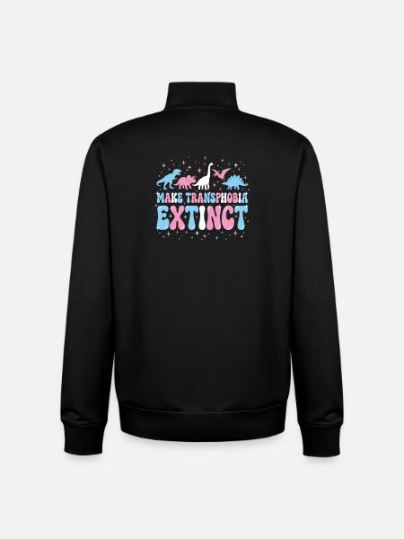 LGBTQ Pride Month - Make Transphobia Extinct - Unisex Organic Zip Sweatshirt by Stanley/Stella - black