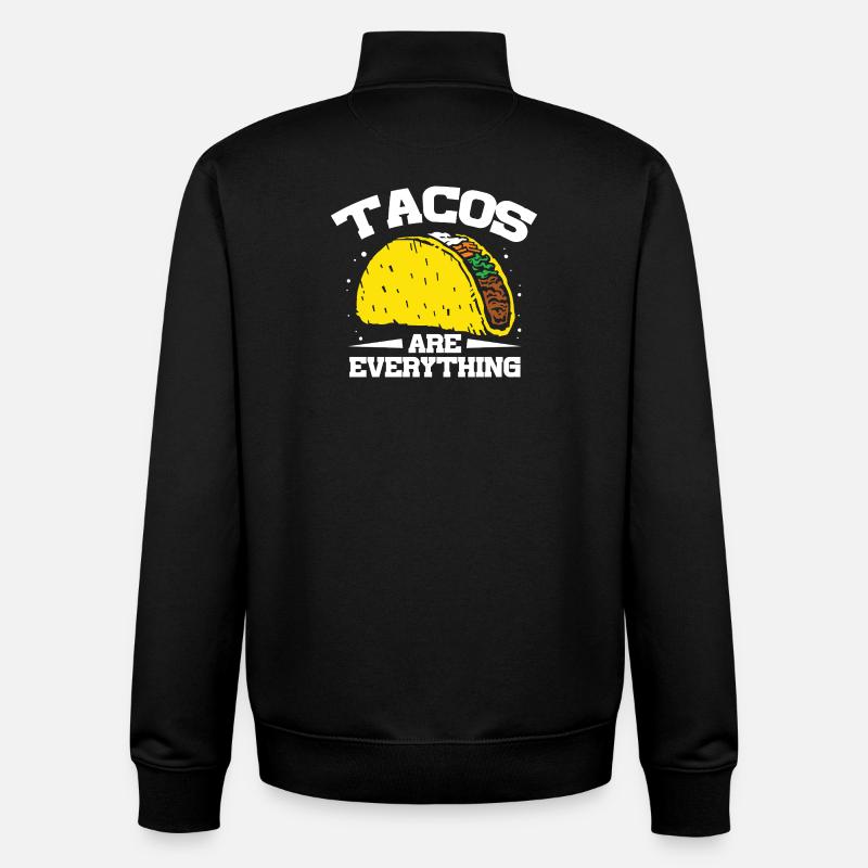 Tacos are everything - Unisex Organic Zip Sweatshirt by Stanley/Stella - black