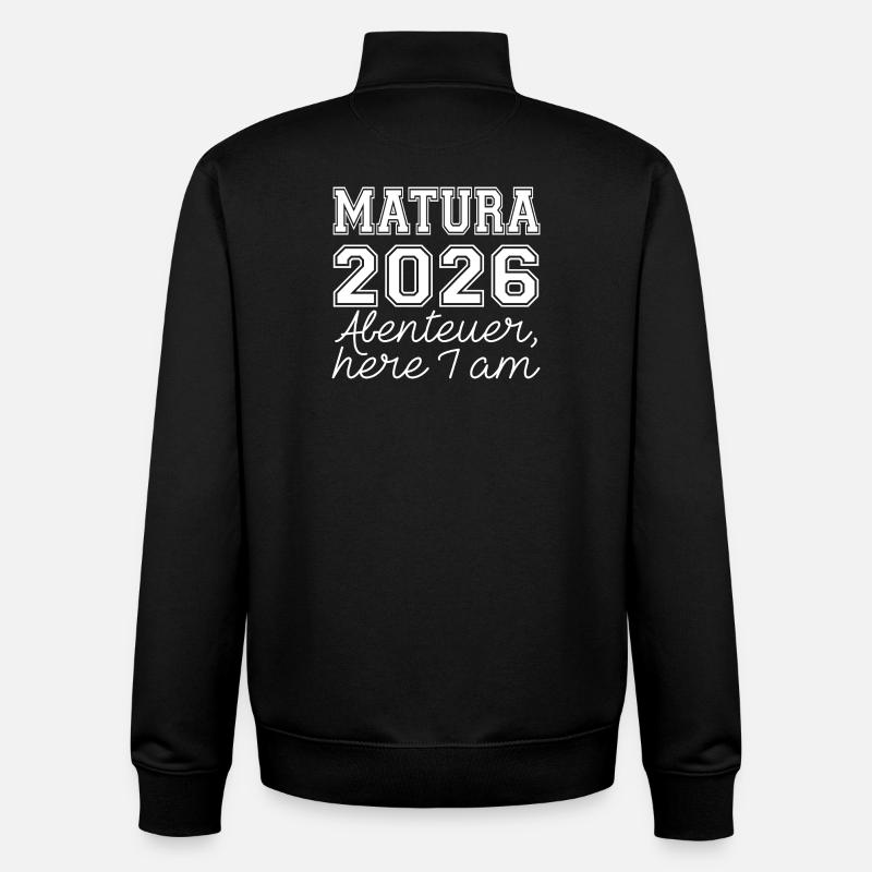 Maturité 2026 - Sweat zippé unisexe en coton bio Stanley/Stella - noir