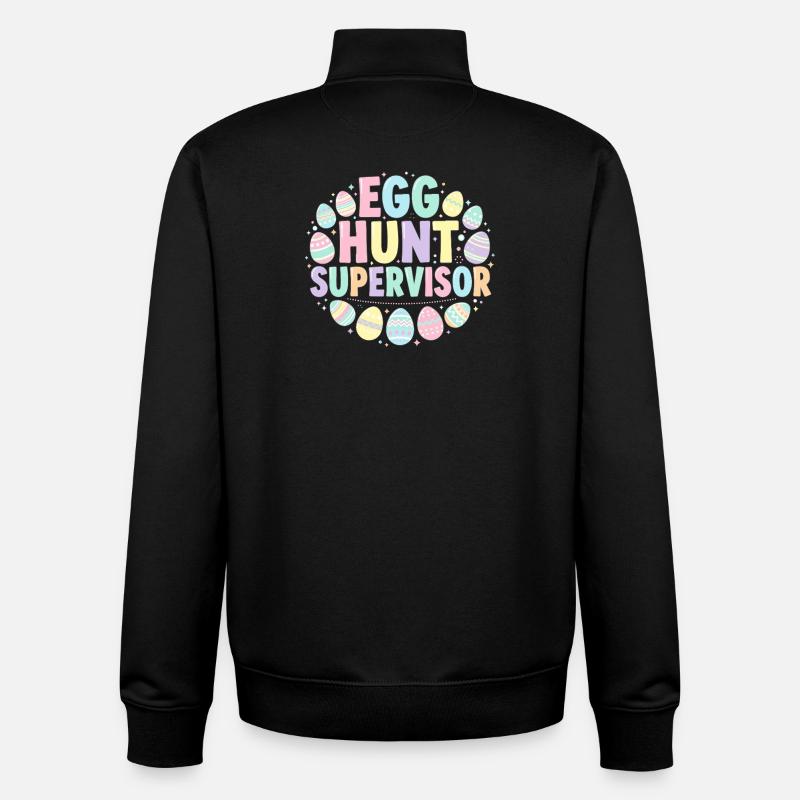 Easter Egg Overseer - Unisex Organic Zip Sweatshirt by Stanley/Stella - black