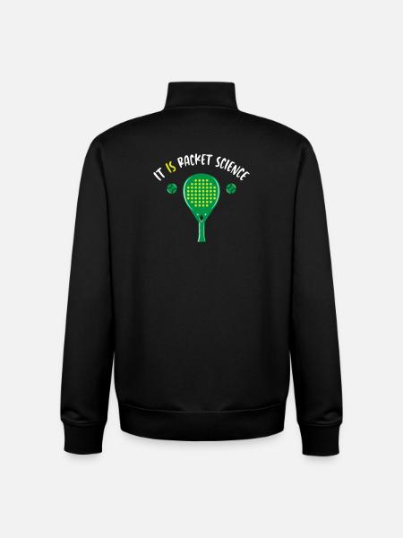 It_Is_Racket_Science - Sweat zippé unisexe en coton bio Stanley/Stella - noir