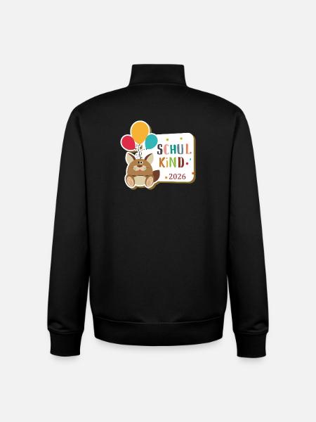 Schulstart - Unisex Organic Zip Sweatshirt von Stanley/Stella - Schwarz