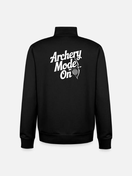 Archery Mode On - Unisex Organic Zip Sweatshirt by Stanley/Stella - black