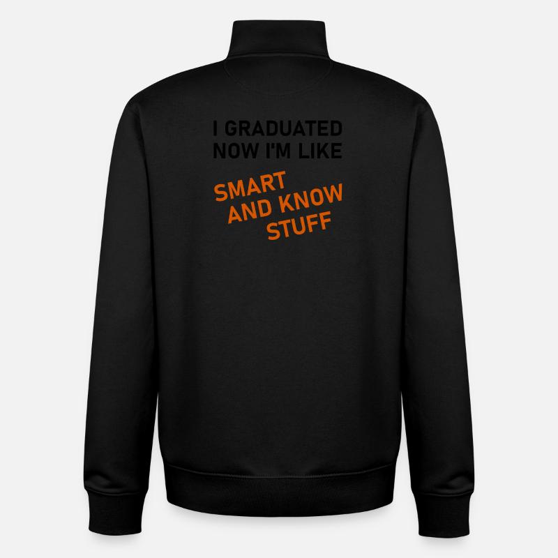 I Graduated - Sweat zippé unisexe en coton bio Stanley/Stella - noir