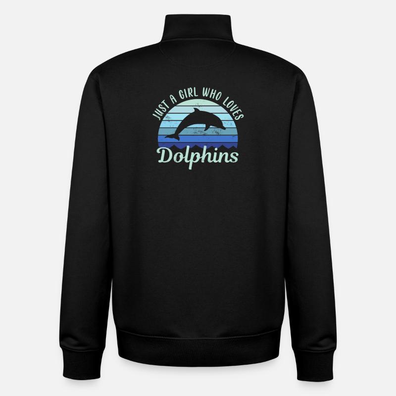Delfin Delphin - Unisex Organic Zip Sweatshirt von Stanley/Stella - Schwarz