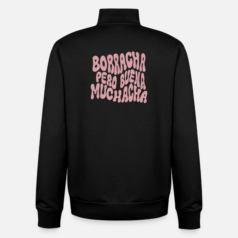 Borracha pero buena muchacha - Unisex Organic Zip Sweatshirt von Stanley/Stella - Schwarz
