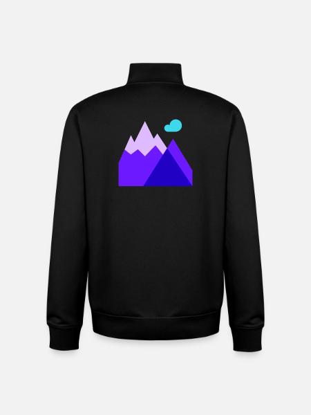 Mountain, Skiing, Downhill Skiing - Unisex Organic Zip Sweatshirt by Stanley/Stella - black
