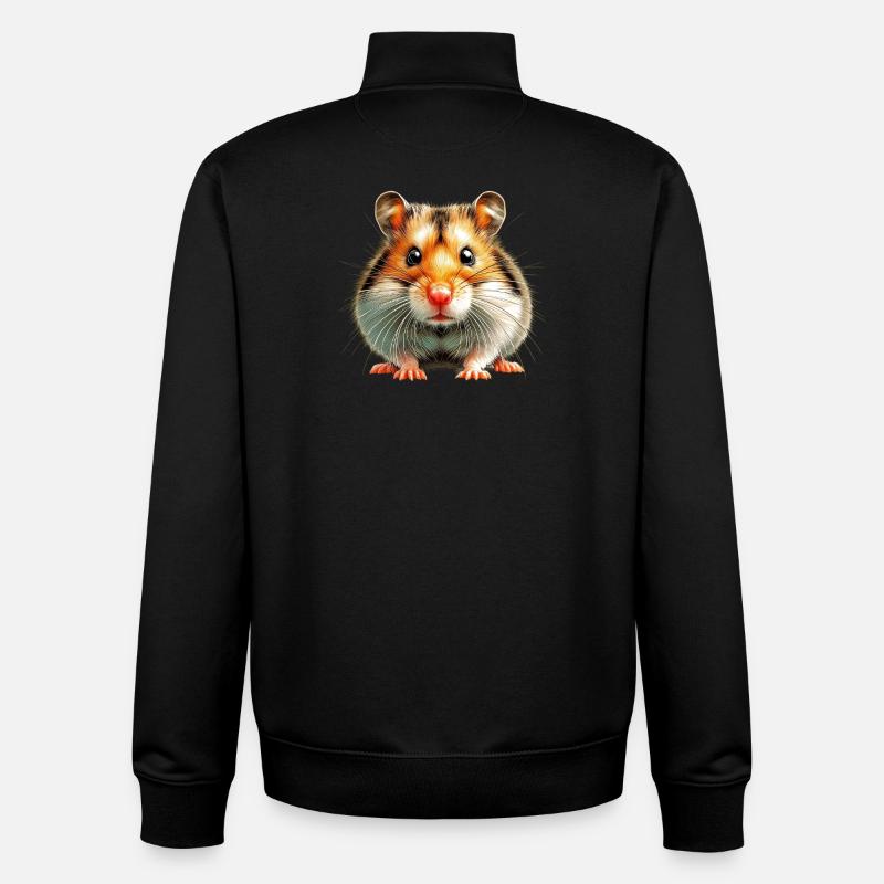 Hamster - Unisex Organic Zip Sweatshirt von Stanley/Stella - Schwarz
