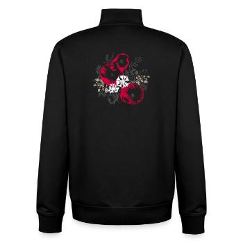 Mohnblumen Kornblumen Wildblumen - Unisex Organic Zip Sweatshirt von Stanley/Stella - Schwarz - Hinten - AI Model Male 185 light (185cm)