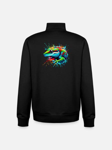 Gecko - Unisex Organic Zip Sweatshirt by Stanley/Stella - black