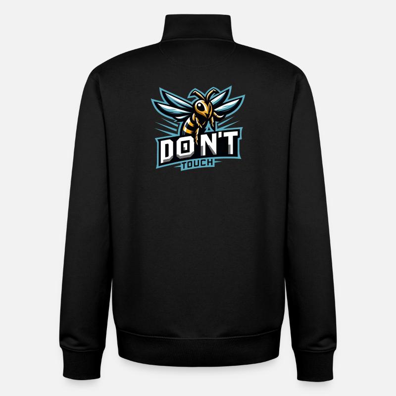 Gaming Logo Aggressive Biene Don't Touch - Unisex Organic Zip Sweatshirt von Stanley/Stella - Schwarz