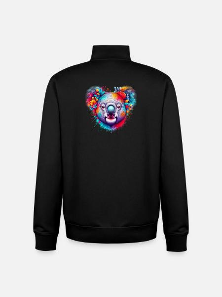Koala - Unisex Organic Zip Sweatshirt by Stanley/Stella - black
