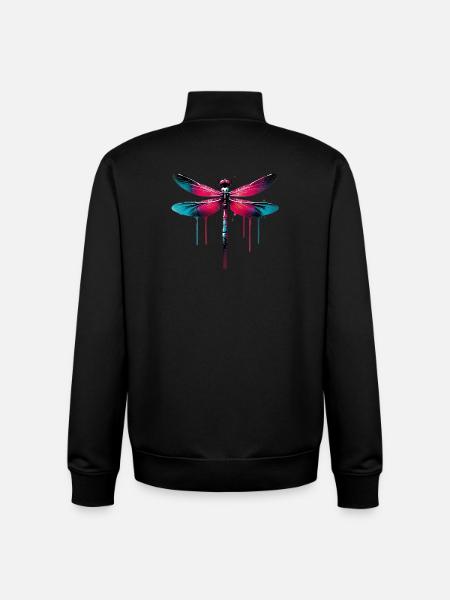 Dragonfly - Unisex Organic Zip Sweatshirt by Stanley/Stella - black