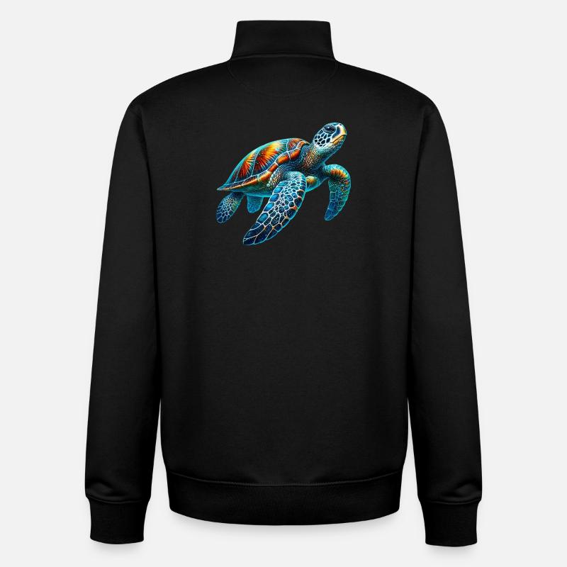 Schildkröte - Unisex Organic Zip Sweatshirt von Stanley/Stella - Schwarz