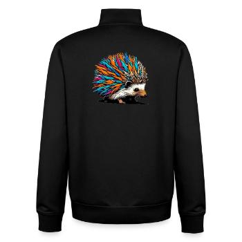 Igel - Unisex Organic Zip Sweatshirt von Stanley/Stella - Schwarz - Hinten - AI Model Male 185 light (185cm)