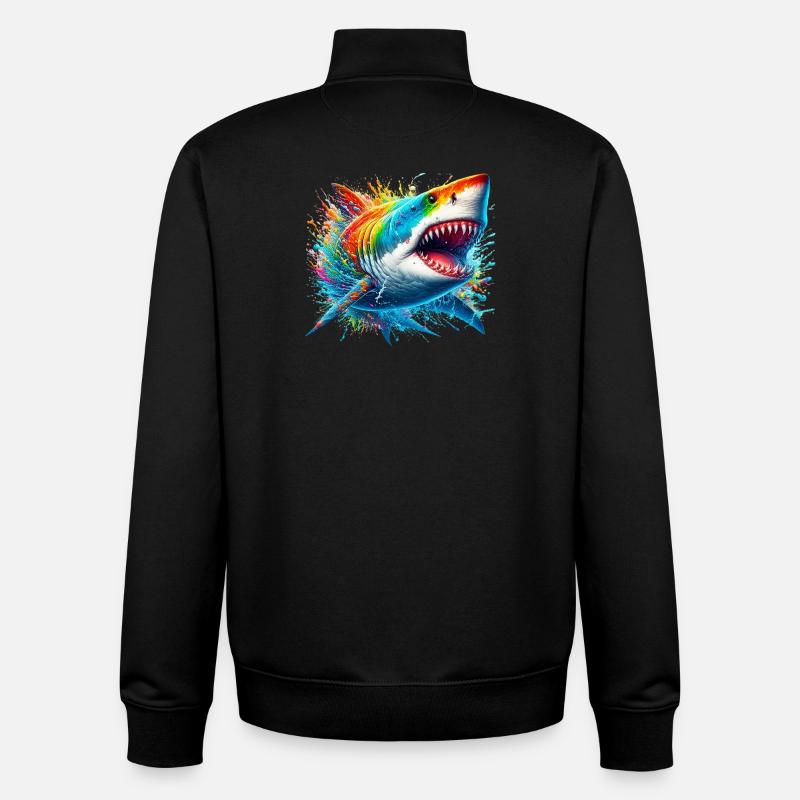 Hai - Unisex Organic Zip Sweatshirt von Stanley/Stella - Schwarz