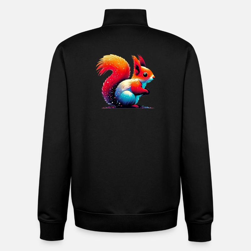Eichhörnchen - Unisex Organic Zip Sweatshirt von Stanley/Stella - Schwarz