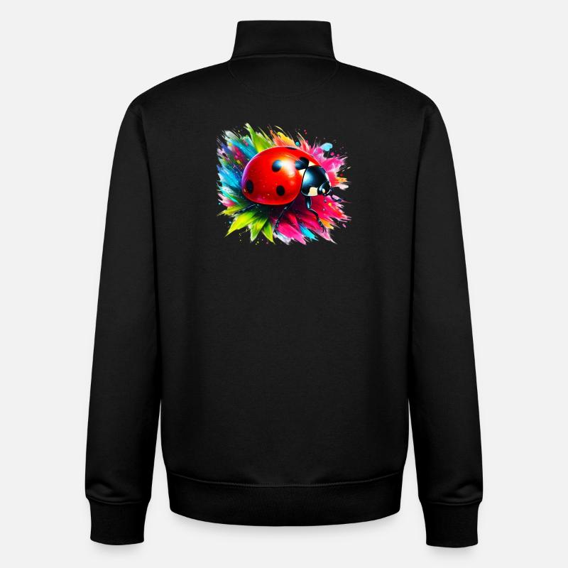 Coccinelle - Sweat zippé unisexe en coton bio Stanley/Stella - noir