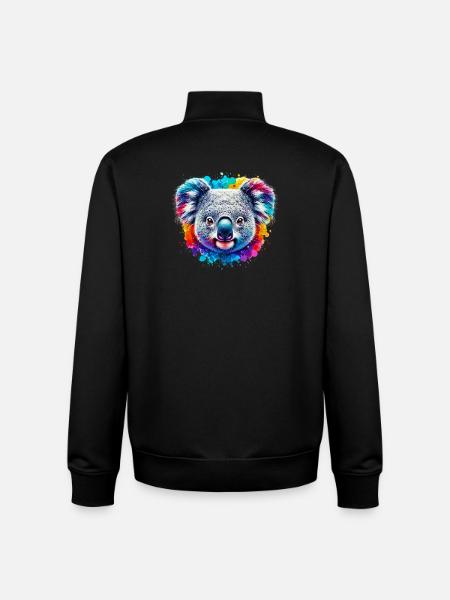 Koala - Unisex Organic Zip Sweatshirt by Stanley/Stella - black