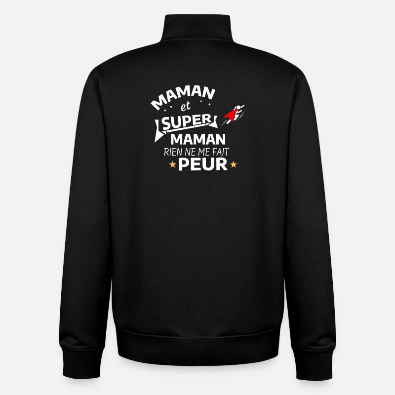 Mama Superheldin Edition - Unisex Organic Zip Sweatshirt von Stanley/Stella - Schwarz