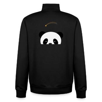 Dreaming panda with shooting star - Unisex Organic Zip Sweatshirt by Stanley/Stella - black - Back - AI Model Male 185 light (185cm)