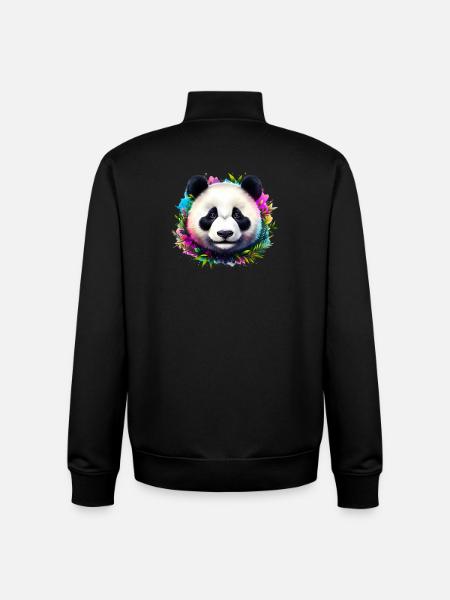 Panda - Unisex Organic Zip Sweatshirt von Stanley/Stella - Schwarz