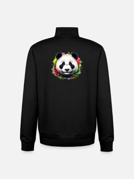 Panda - Unisex Organic Zip Sweatshirt von Stanley/Stella - Schwarz