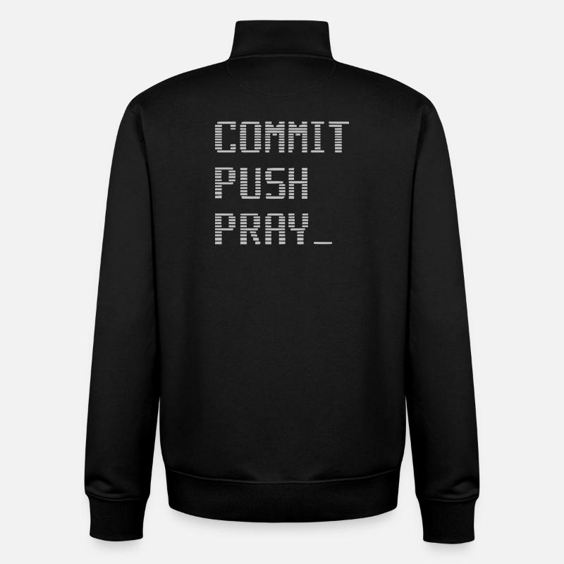 Software Developer Entwickler Geek Shirt - Unisex Organic Zip Sweatshirt by Stanley/Stella - black