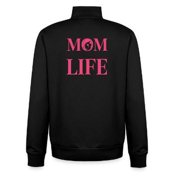 Das Leben der Mutter ist das beste Leben - Unisex Organic Zip Sweatshirt von Stanley/Stella - Schwarz - Hinten - AI Model Male 185 light (185cm)