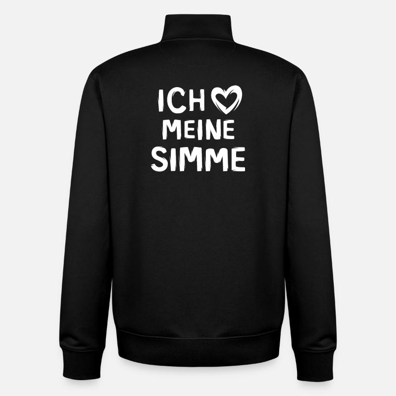 J’aime mon SImme - mobylette love - Sweat zippé unisexe en coton bio Stanley/Stella - noir