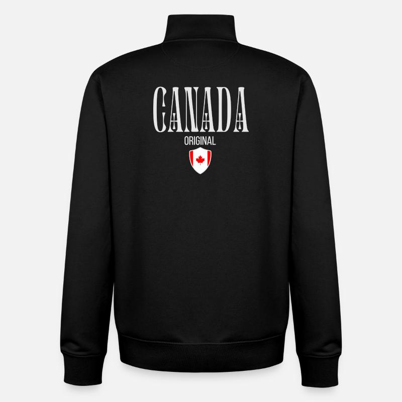 Made in Canada, kanadischer Stolz - Unisex Organic Zip Sweatshirt von Stanley/Stella - Schwarz