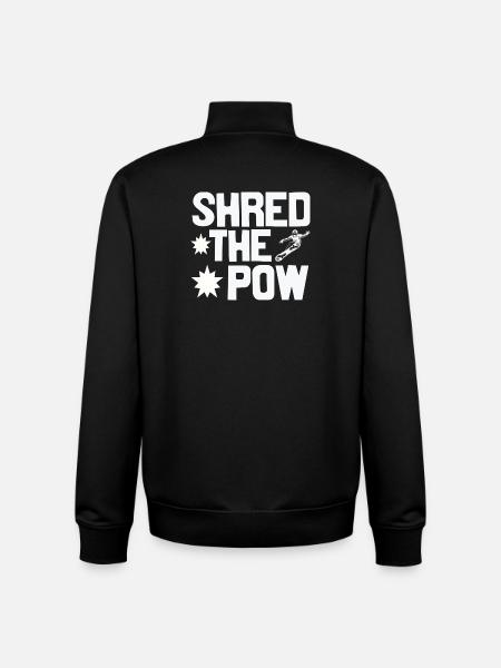 Shred the pow - Unisex Organic Zip Sweatshirt by Stanley/Stella - black