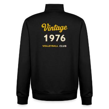 Millésime 1976 – Volleyball Club Rétro Année de naissance - Sweat zippé unisexe en coton bio Stanley/Stella - noir - Dos - AI Model Male 185 light (185cm)
