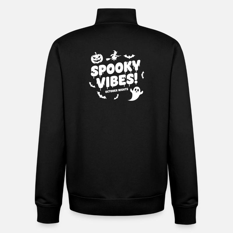 Spooky Vibes Halloween - Unisex Organic Zip Sweatshirt von Stanley/Stella - Schwarz